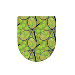 Tennis Ball And Racket Pattern Print Toilet Lid Cover