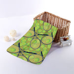 Tennis Ball And Racket Pattern Print Towel