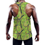Tennis Ball And Racket Pattern Print Training Tank Top
