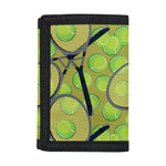 Tennis Ball And Racket Pattern Print Trifold Wallet