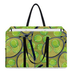Tennis Ball And Racket Pattern Print Utility Tote Bag