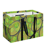 Tennis Ball And Racket Pattern Print Utility Tote Bag