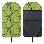 Tennis Ball And Racket Pattern Print Waterproof Car Seat Cover