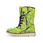 Tennis Ball And Racket Pattern Print Winter Boots