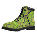 Tennis Ball And Racket Pattern Print Padded Collar Lace Up Boots