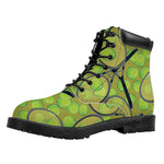 Tennis Ball And Racket Pattern Print Work Boots