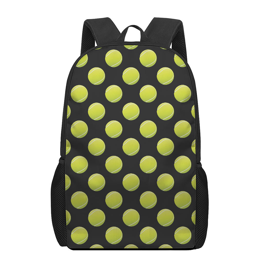 Tennis Balls Pattern Print 17 Inch Backpack