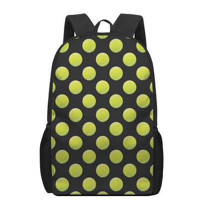 Tennis Balls Pattern Print 17 Inch Backpack