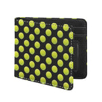 Tennis Balls Pattern Print Bifold Wallet