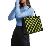 Tennis Balls Pattern Print Canvas Tote Bag