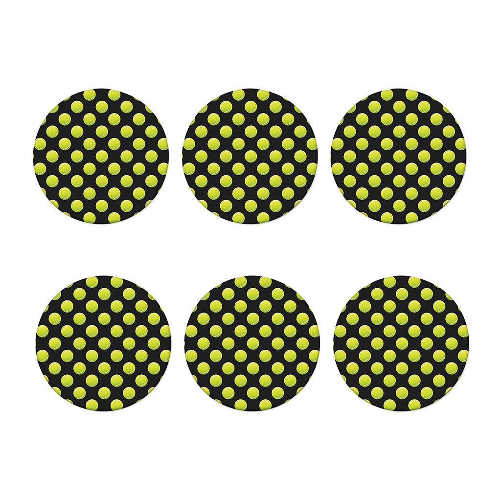 Tennis Balls Pattern Print Coaster Set