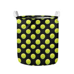 Tennis Balls Pattern Print Collapsible Laundry Basket