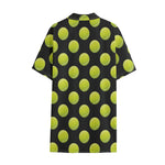 Tennis Balls Pattern Print Cotton Hawaiian Shirt