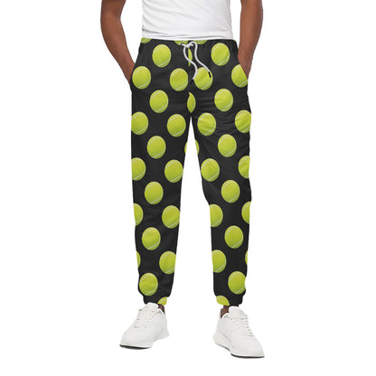 Tennis Balls Pattern Print Cotton Pants