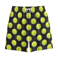 Tennis Balls Pattern Print Cotton Shorts