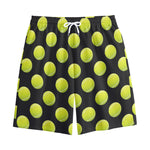 Tennis Balls Pattern Print Cotton Shorts