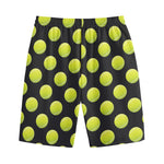 Tennis Balls Pattern Print Cotton Shorts