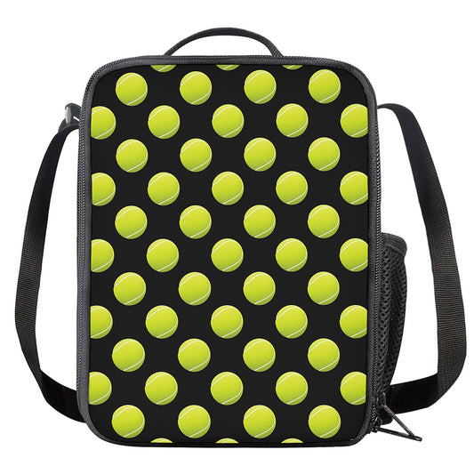 Tennis Balls Pattern Print Crossbody Lunch Bag