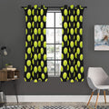Tennis Balls Pattern Print Grommet Curtain Panels