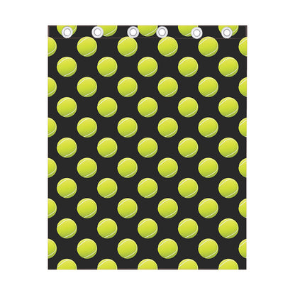 Tennis Balls Pattern Print Curtain