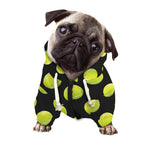 Tennis Balls Pattern Print Dog Zip Up Hoodie