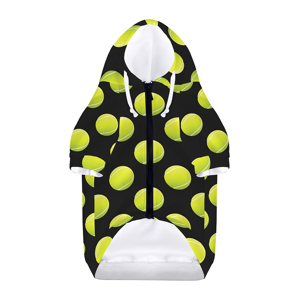 Tennis Balls Pattern Print Dog Zip Up Hoodie