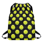 Tennis Balls Pattern Print Drawstring Backpack