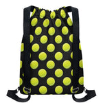 Tennis Balls Pattern Print Drawstring Backpack