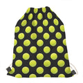 Tennis Balls Pattern Print Drawstring Bag