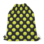 Tennis Balls Pattern Print Drawstring Bag