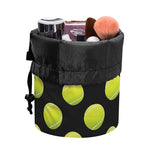 Tennis Balls Pattern Print Drawstring Makeup Bag