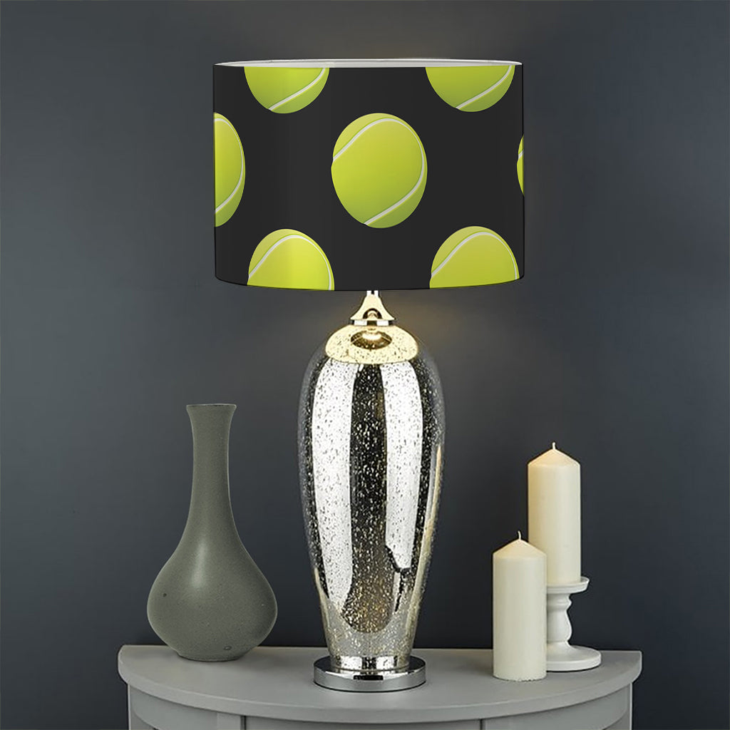 Tennis Balls Pattern Print Drum Lamp Shade