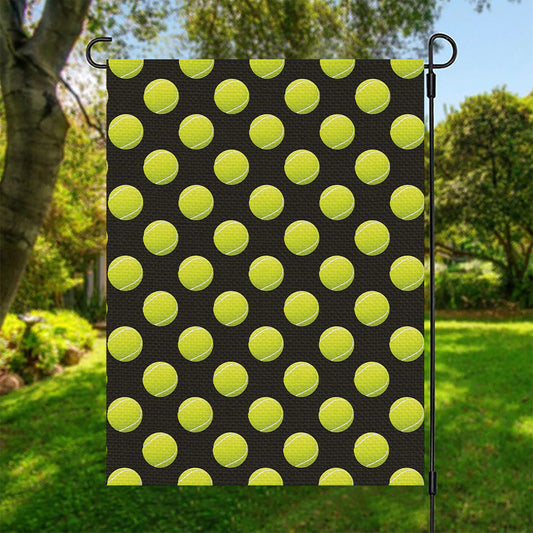 Tennis Balls Pattern Print Garden Flag