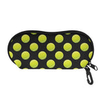 Tennis Balls Pattern Print Glasses Case