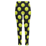 Tennis Balls Pattern Print High-Waisted Pocket Leggings