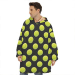 Tennis Balls Pattern Print Hoodie Blanket
