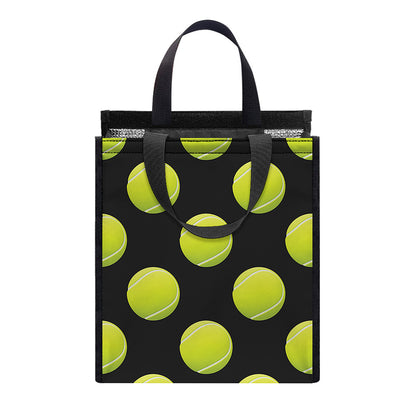 Tennis Balls Pattern Print Insulated Lunch Tote