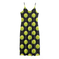 Tennis Balls Pattern Print Jersey Midi Cami Dress