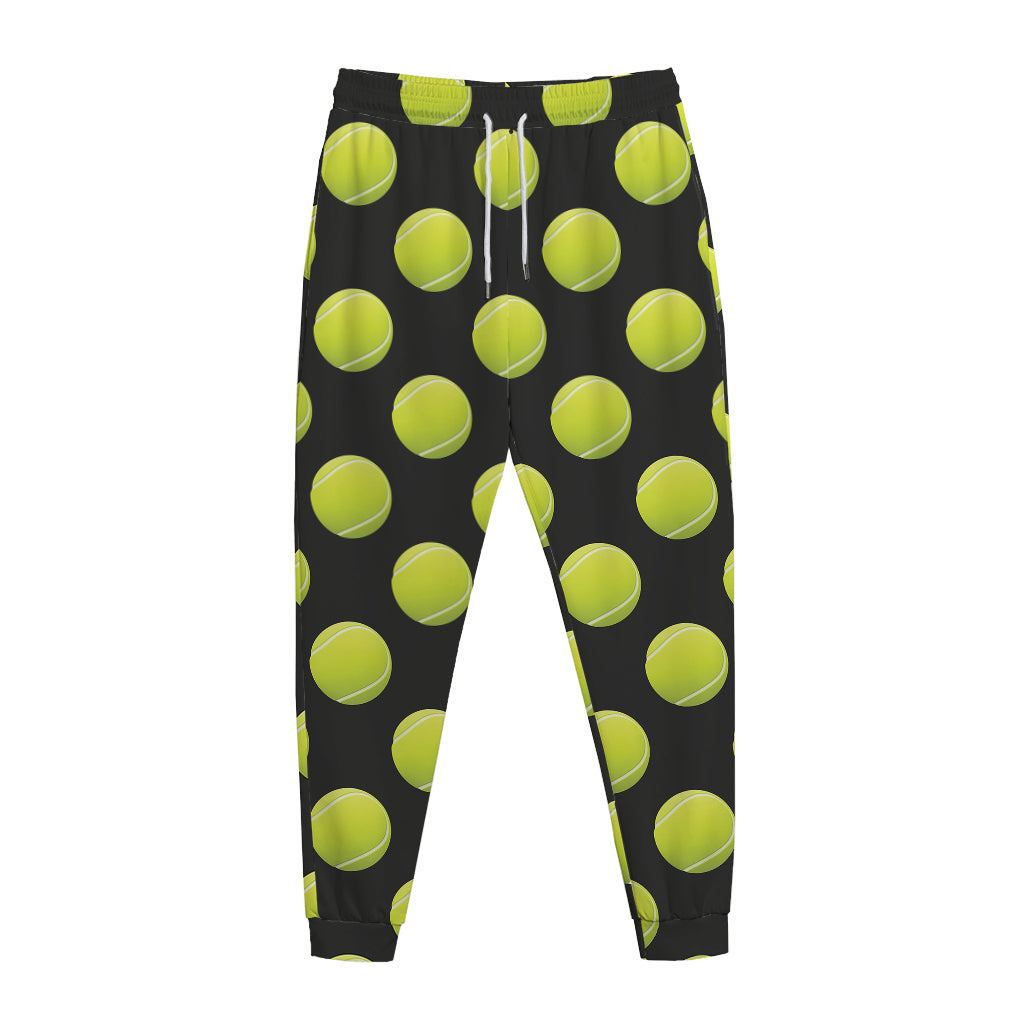 Tennis Balls Pattern Print Jogger Pants