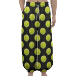 Tennis Balls Pattern Print Lantern Pants