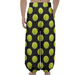 Tennis Balls Pattern Print Lantern Pants