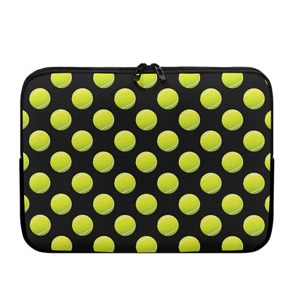 Tennis Balls Pattern Print Laptop Sleeve