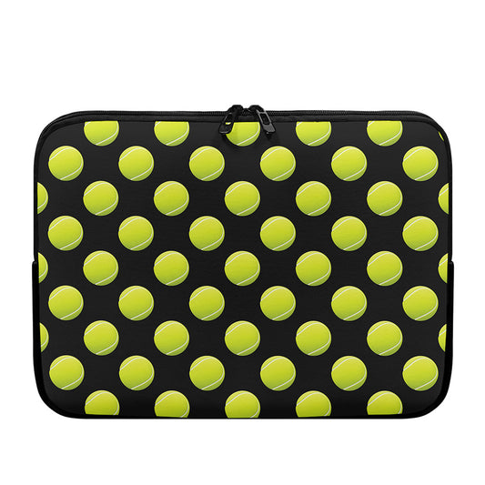 Tennis Balls Pattern Print Laptop Sleeve