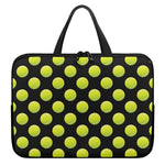 Tennis Balls Pattern Print Laptop Sleeve With Handle