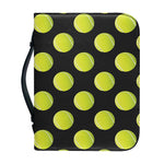 Tennis Balls Pattern Print Leather Bible Cover