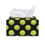 Tennis Balls Pattern Print Leather Tissue Box Cover