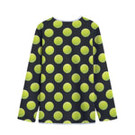 Tennis Balls Pattern Print Long Sleeve Short Coat