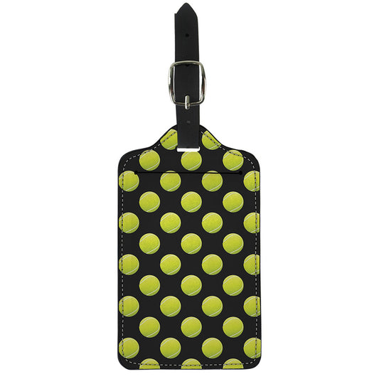 Tennis Balls Pattern Print Luggage Tag