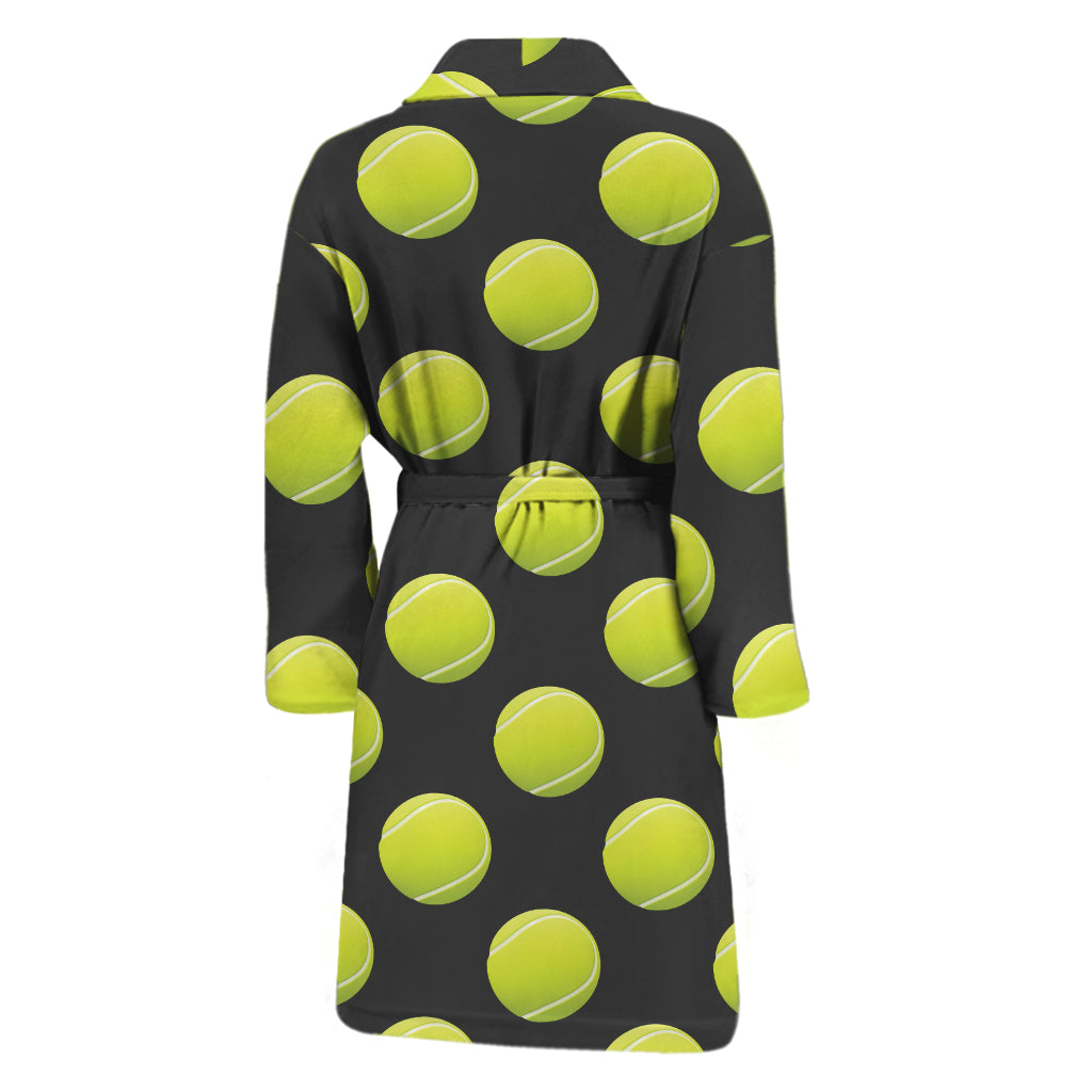 Tennis Balls Pattern Print Men's Bathrobe