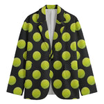 Tennis Balls Pattern Print Men's Blazer